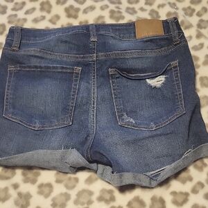 Aeropostale Blue Distressed Jean Shorts